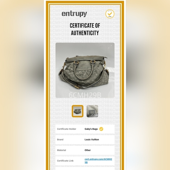 Louis Vuitton Neo Cabby MM Grey Vintage Denim Shoulder Bag - Picture 9 of 10